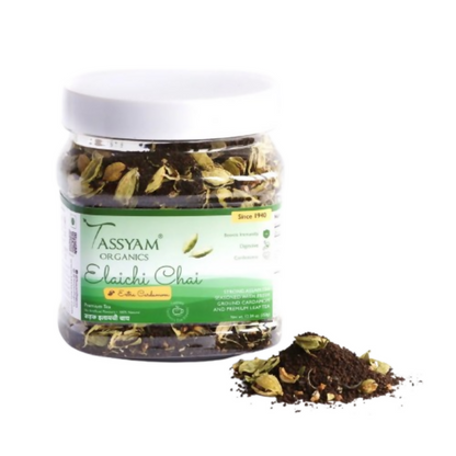 Tassyam Organics Strong Cardamom Tea | Elaichi Chai - Jar - Distacart