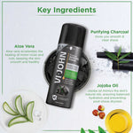 Thumbnail for VI-JOHN Dermatologically Tested Premium Purifying Charcoal Shaving Foam Enriched with Aloevera & Jojoba Oil Free From Silicone, Paraben & Mineral Oil