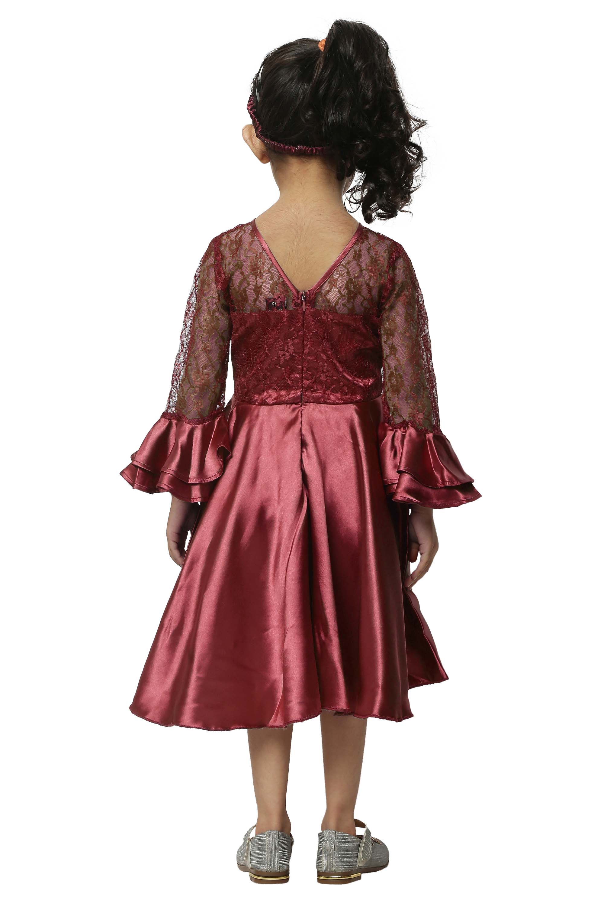 Asmaani Kids Party Wear Stylish Dresses, Perfect for Parties, Functions & Vacations - Maroon