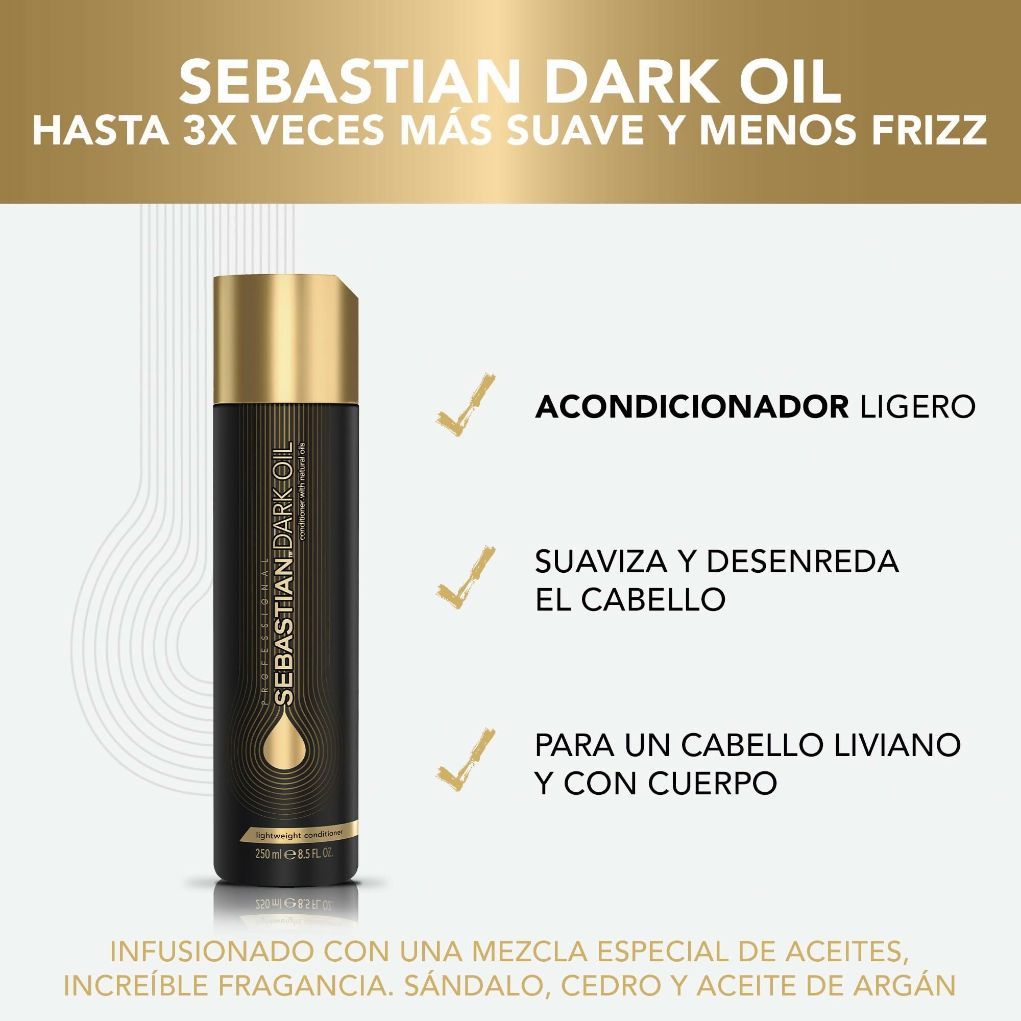 Sebastian Professional Dark Oil Lightweight Hair Conditioner for Smoothening Hair - Distacart