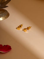 Thumbnail for Ruby Raang Golden Square Studs