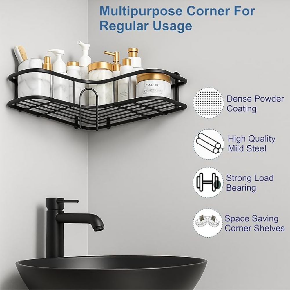 ALMORA Bathroom Organiser Without Drill
