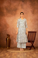 Thumbnail for Joban Fashion Blue Hand Block Printed Cotton Suit Set - Distacart