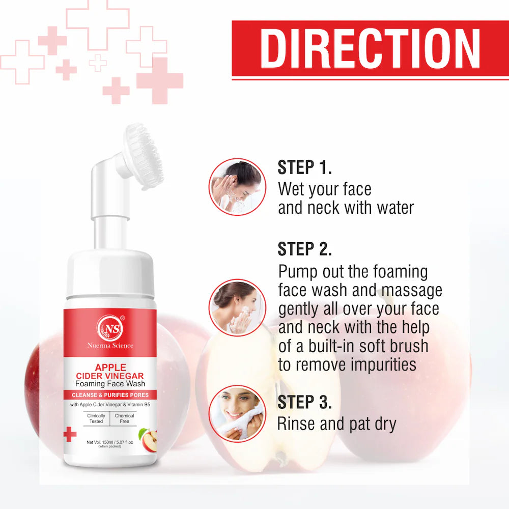 Nuerma Science Apple Cider Vinegar Foaming Face Wash