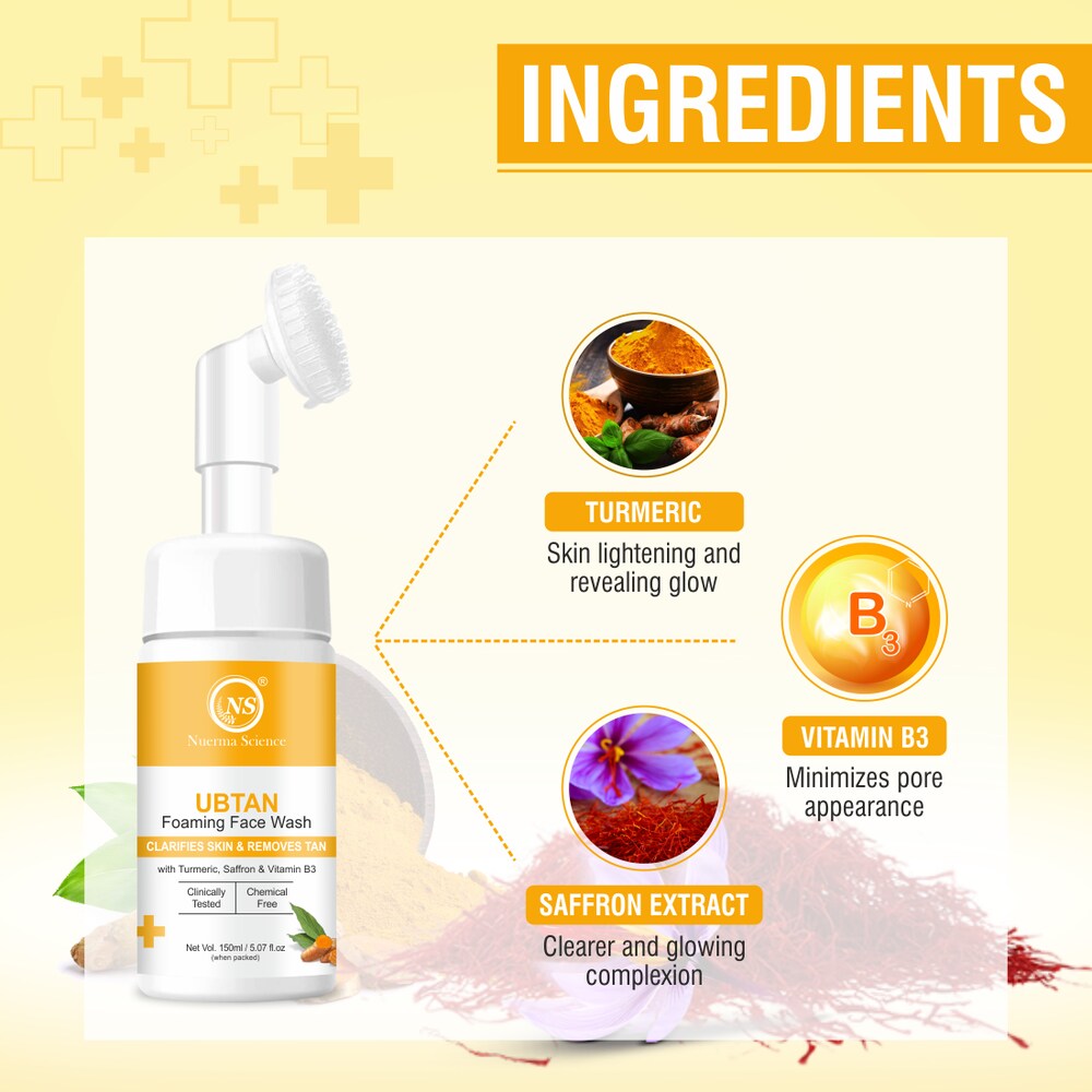 Nuerma Science Ubtan Foaming Face Wash | To Gently Exfoliate & Boost Youthful Skin - Distacart