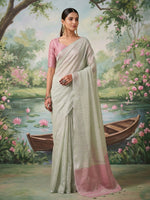 Thumbnail for Shree Shyam Fashion Silver Tissue Silk Saree - Distacart