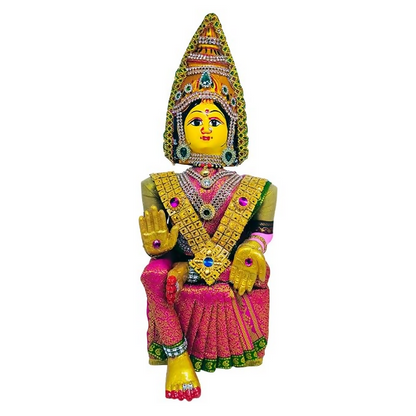 SRI YAGNAA - Varalakshmi Ammavari Decorated Doll - Pink - Dista