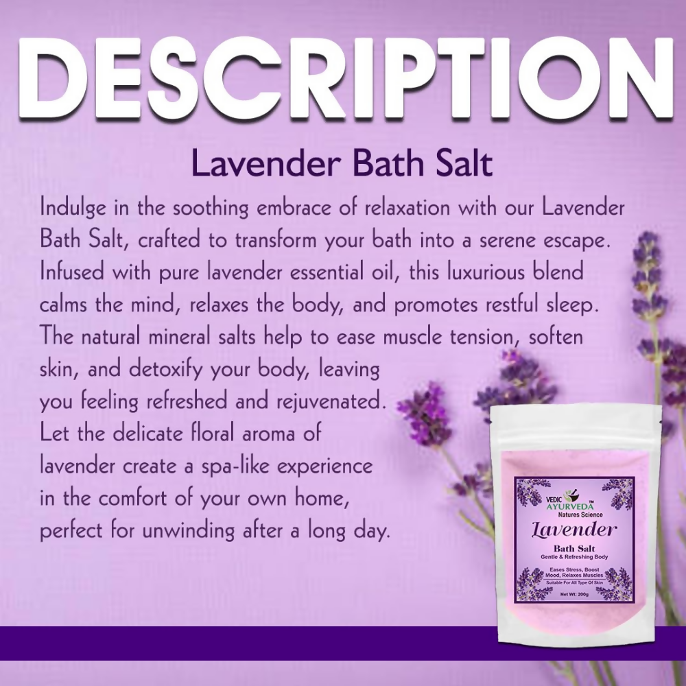 VedicAyurveda Lavender Bath Salt - Dista