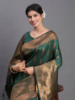 Thumbnail for Astita Silk Dark Green Saree