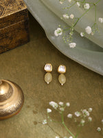 Thumbnail for Ruby Raang Yellow Kundan Studs