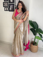 Thumbnail for Anouk Embroidered Tissue Saree
