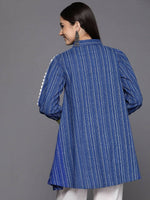 Thumbnail for Ahalyaa Women Blue Cotton Printed Tunic - Distacart