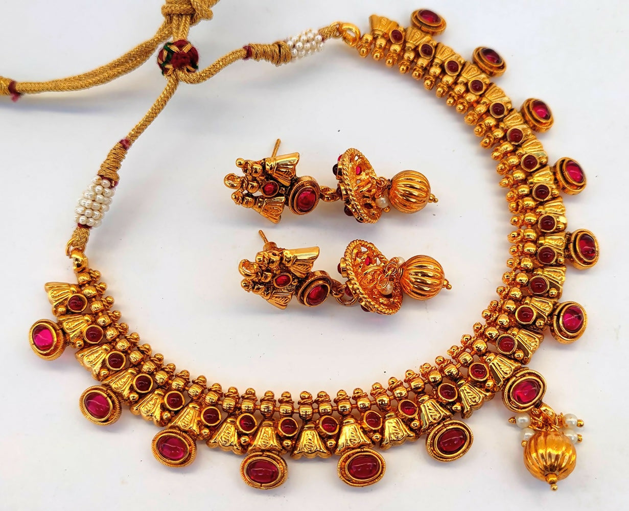 Kemp Antique Pink Necklace Set - Distacart