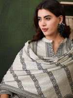 Thumbnail for Sangria Self Design Straight Kurta & Trouser With Dupatta