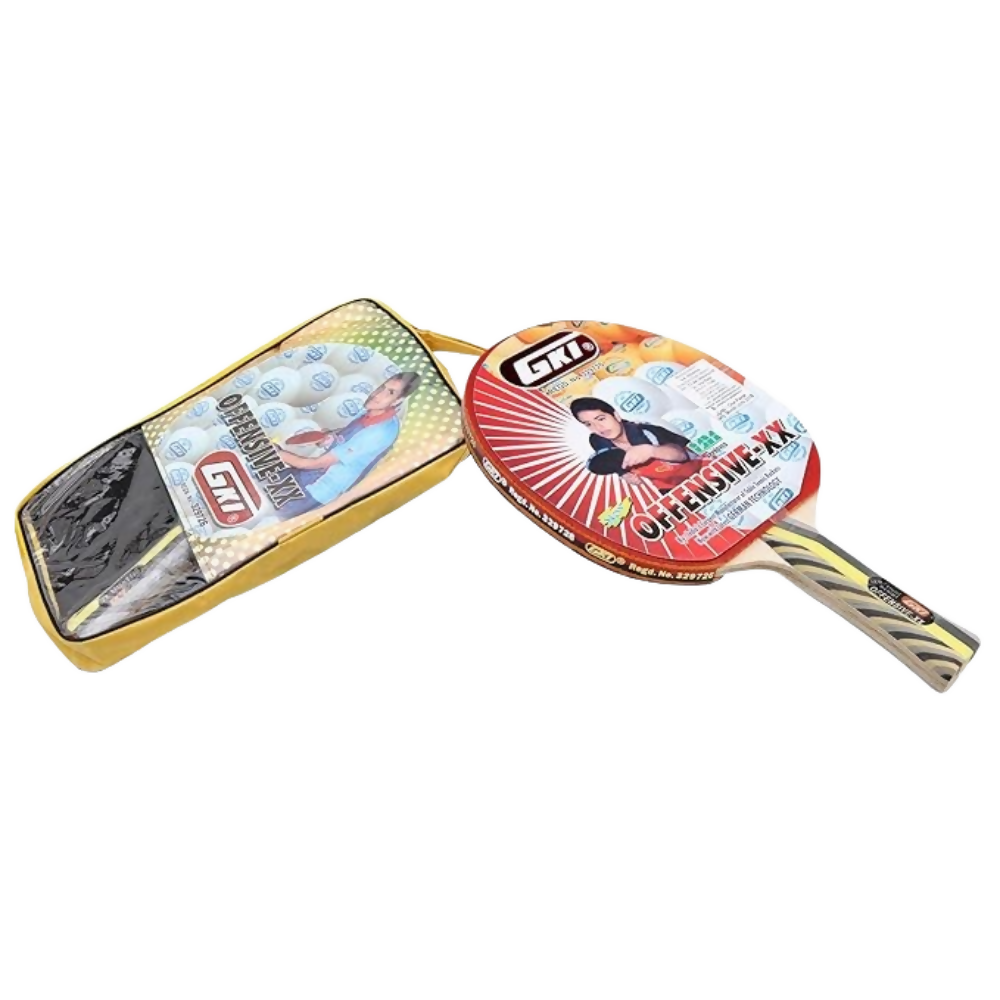 GKI Offensive XX New Computerised Printed Cover Wooden Table Tennis Racquet - Dista
