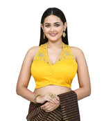 Thumbnail for Joban Fashion Women's Yellow Embroidered Stitched Blouse