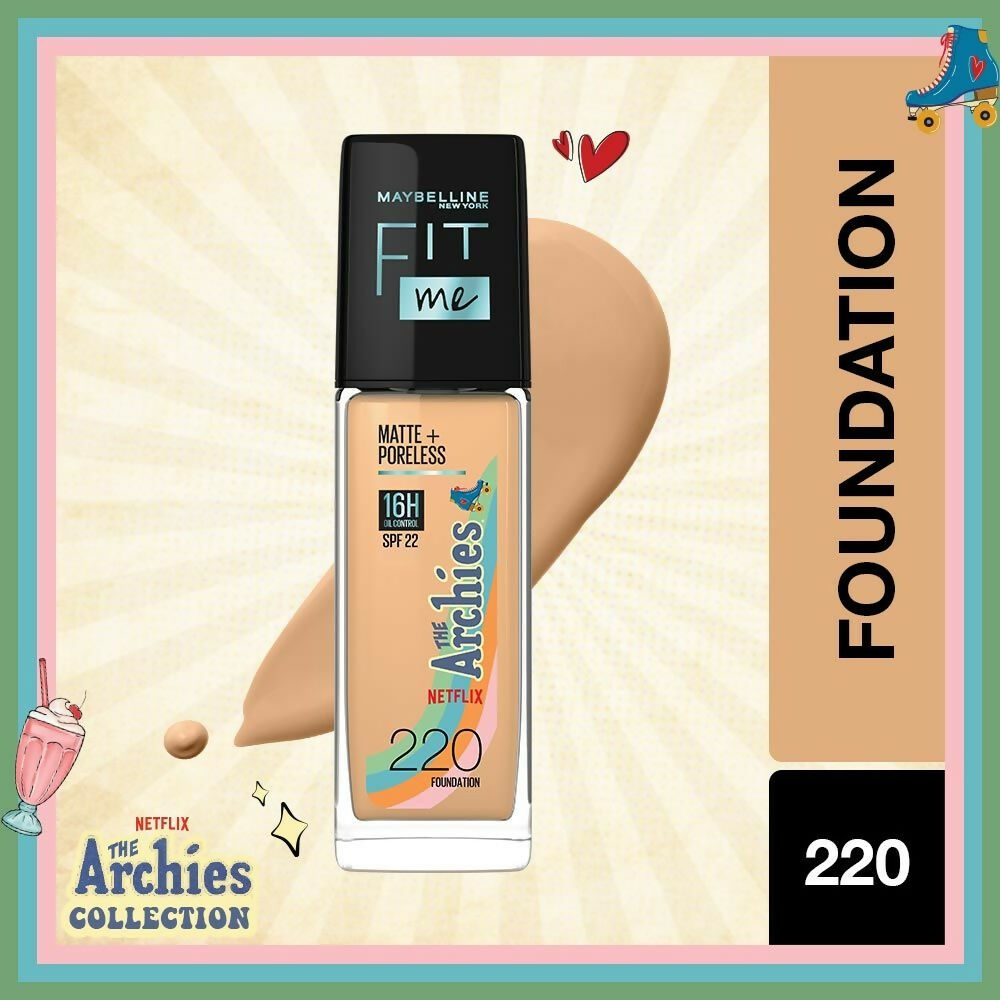 Maybelline New York Fit Me Matte+Poreless The Archies Collection Liquid Foundation - 220 - Distacart