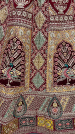 Thumbnail for Jyoti Fashion Women's Rani Pink Velvet Fancy Dori, Zari with Multi Thread Embroidered Wedding Lehenga Choli - Distacart