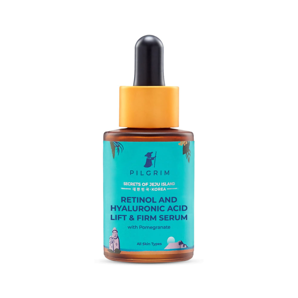 Pilgrim Korean 0.5% Retinol & 1% Hyaluronic Acid Lift & Firm Anti Aging Serum, Reduce Fine Lines & Wrinkles - Distacart