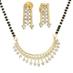 Thumbnail for AanyaCentric Gold-plated Mangalsutra Pendant Earring Set & Silver Plated Anklet - Distacart