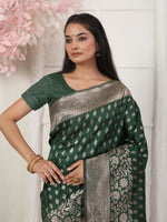 Thumbnail for Astita Lichi Silk Blue Saree