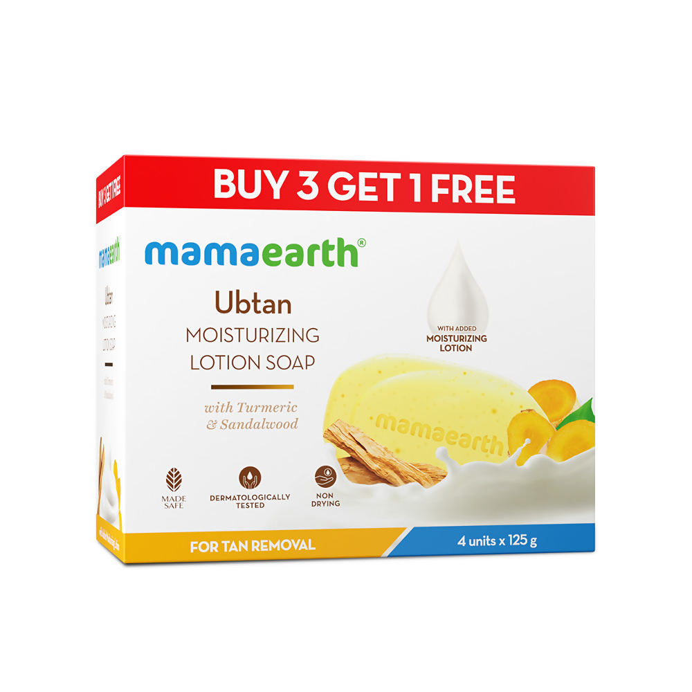 Mamaearth Ubtan Moisturizing Lotion Soap (Buy 3 Get 1 Free) - Limited Time Offer - Distacart
