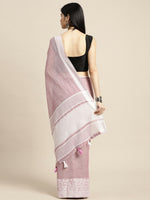 Thumbnail for Astita Linen Purple Saree