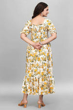 Thumbnail for Preksha Creation Women American Crepe Micro Gown - Yellow - Distacart