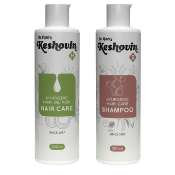 Dr. Rao's Keshovin-H Hair Oil, Keshovin-S Shampoo Combo - Distacart