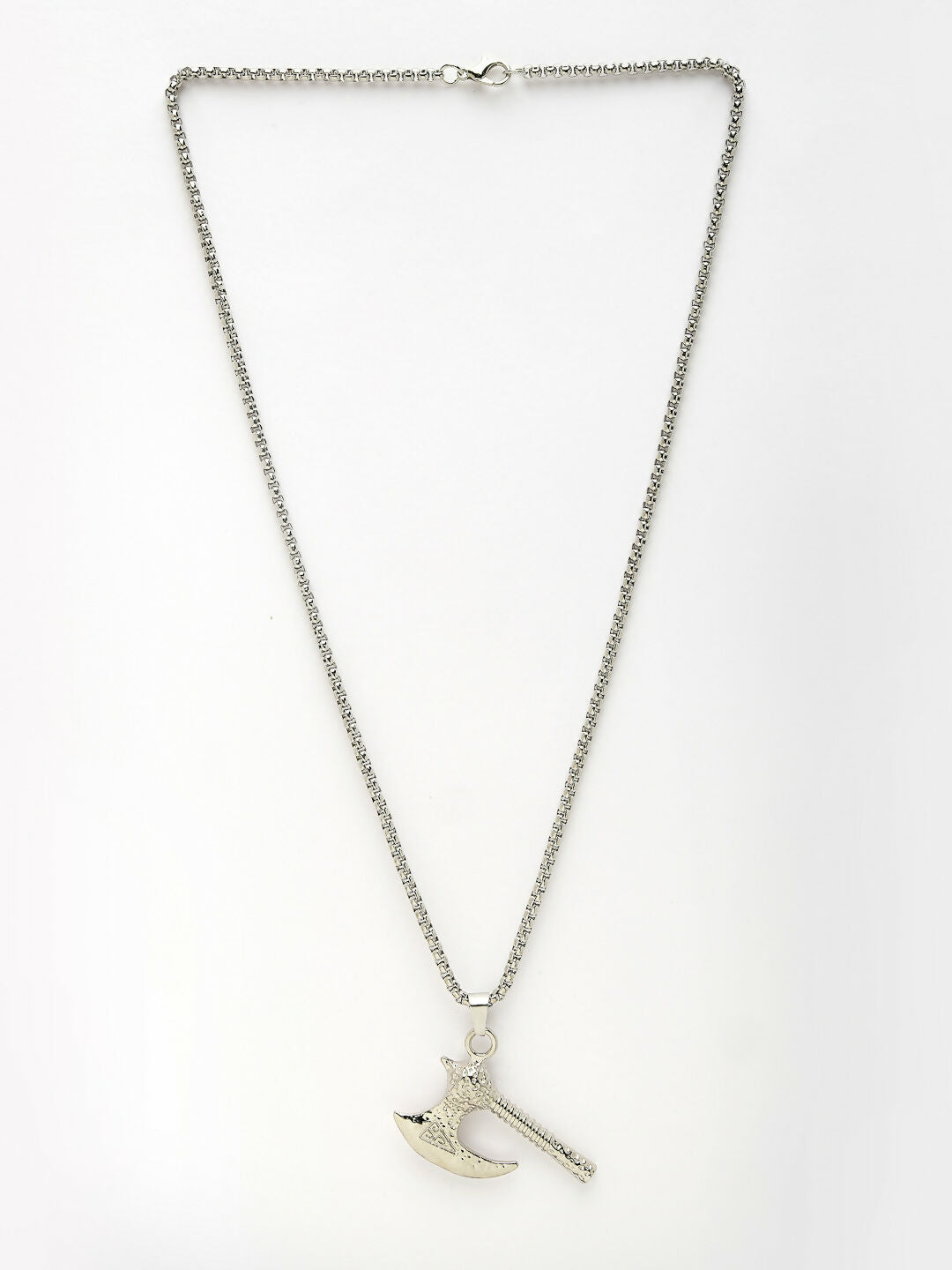 NVR Men's Silver-Plated Stainless Steel Pendant with Chain - Distacart