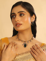 Thumbnail for Nuyug 18K Gold Plated Pear Drop Emerald Edge Necklace Set