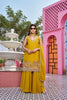 Teeya Creation Womens New Stylish Moti Beads With Cording Sequence Thread Embroidery Work Yellow Kurta Set - Dista