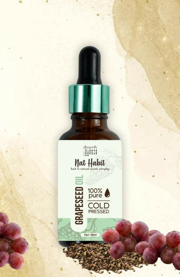 Nat Habit 100% Pure Cold Pressed Grapeseed Oil - Distacart