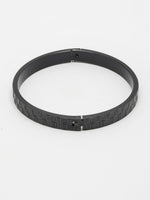 Thumbnail for NVR Men's Black Rhodium-Plated Stainless Steel Kada Bracelet - Distacart
