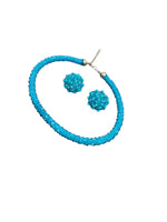 Thumbnail for Inhanns Noor-E-Jalwa – Handmade Crystal Bead Necklace / Necklace With Earrings -Adjustable - Sky Blue - Distacart