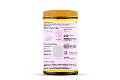 Teacurry Pineapple Instant Coffee Powder - Arabica Freeze Dried Coffee for Instant Hot & Cold Coffee - Distacart