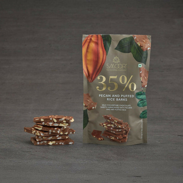 Smoor 35% Pecan and Puffed Rice Chocolate Barks