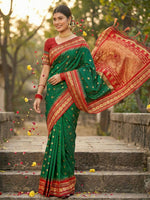 Thumbnail for Shree Shyam Fashion Green Soft Silk Saree - Distacart