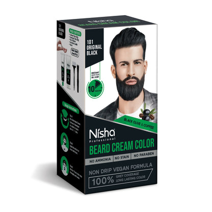Nisha Beard Colour for Men - Original Black - Distacart