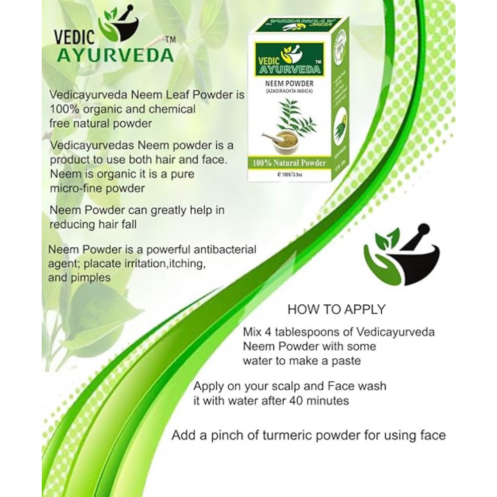 VedicAyurveda Indigo Powder, Neem Powder & Heena Powder - Dista