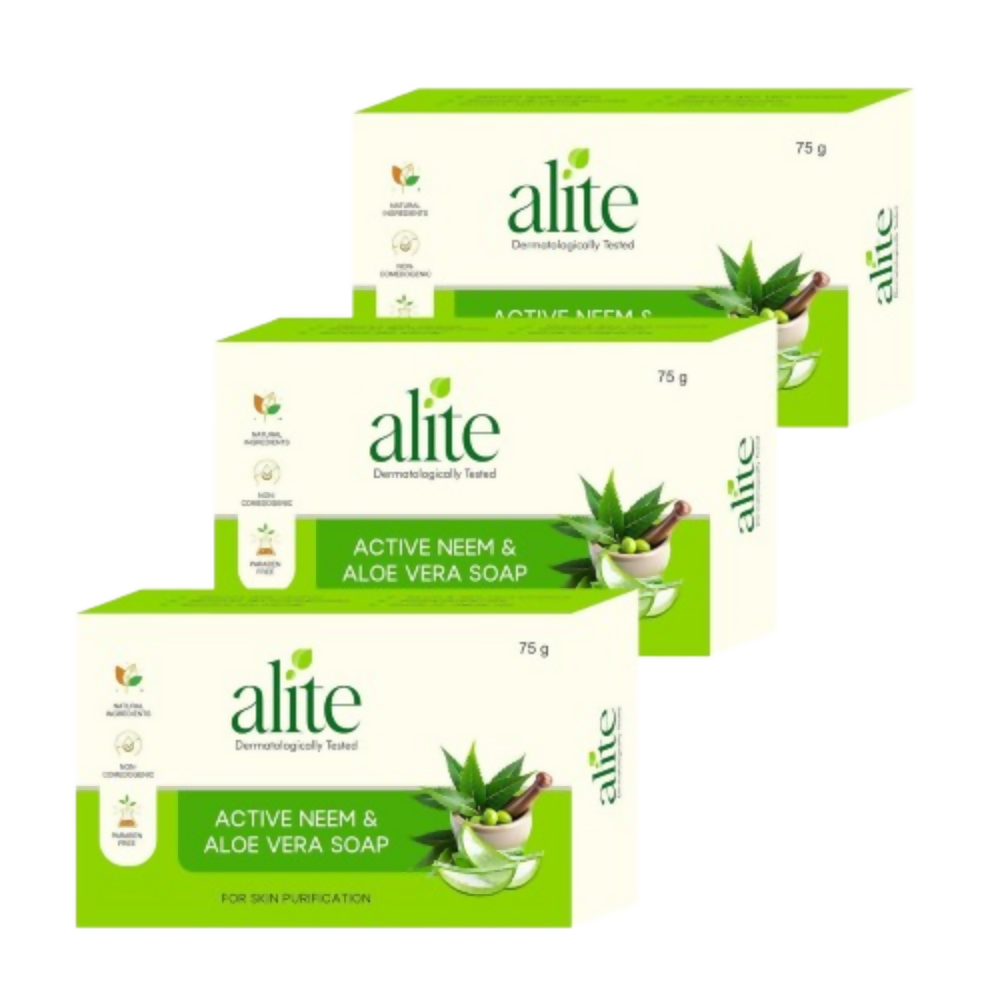 Alite Neem & Aloe Vera Soap for Gentle Daily Cleansing - Distacart