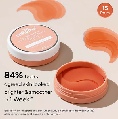 mCaffeine 4% Niacinamide Hydrogel Under Eye Patches with Kombucha Tea - Pigmentation & Brightening - Distacart