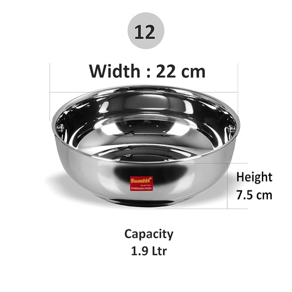 Sumeet No.12 Stainless Steel Encapsulated Bottom Induction - Dista