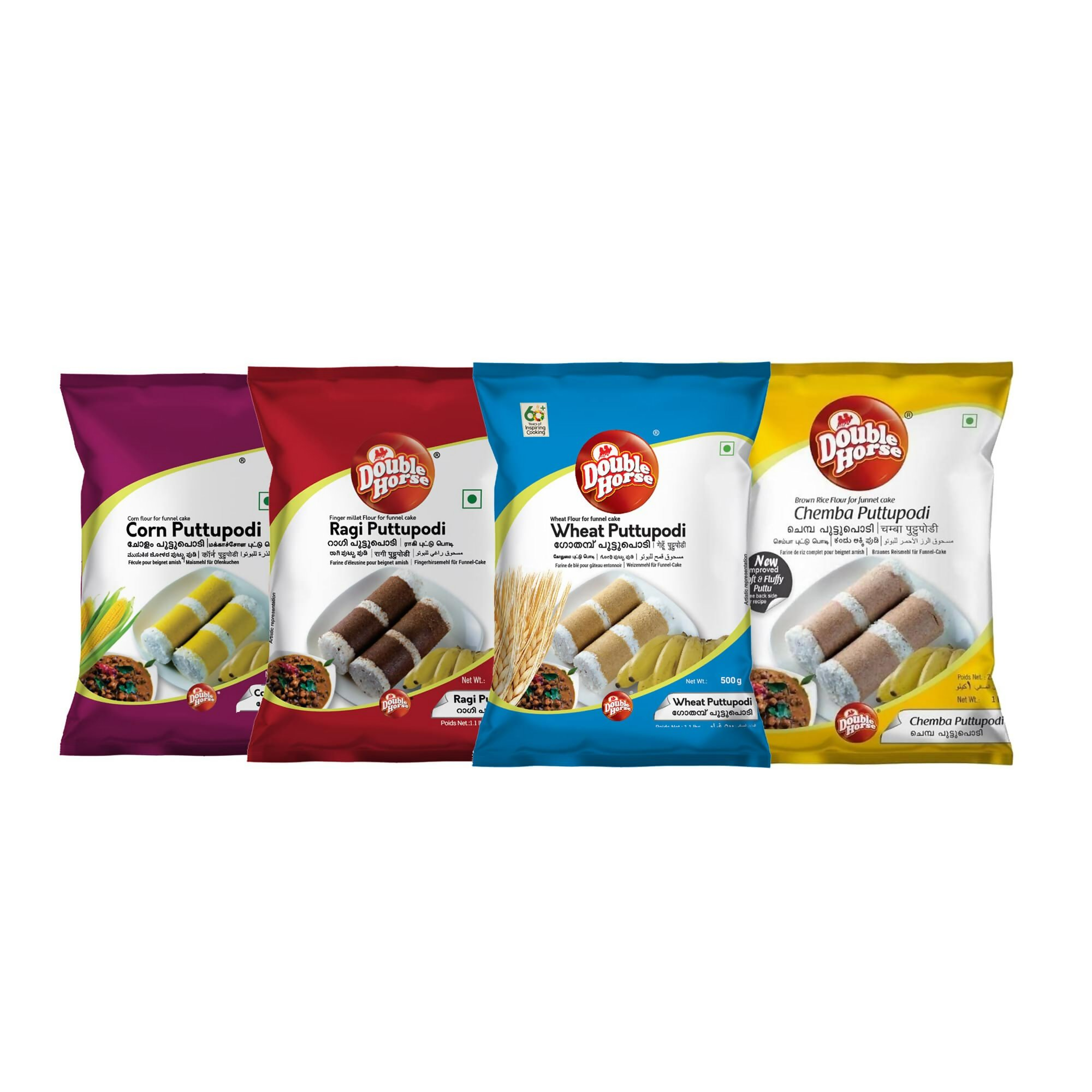 Double Horse Puttu Podi Combo(Corn, Ragi,Wheat And Chemba) - Distacart