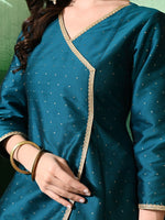 Thumbnail for Sangria Printed A-Line Kurta With Trouser