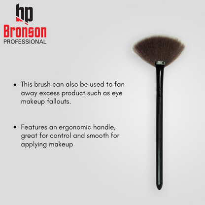 Bronson Professional Fan Makeup Brush for Highlighter & Smooth Powder Application - Dista