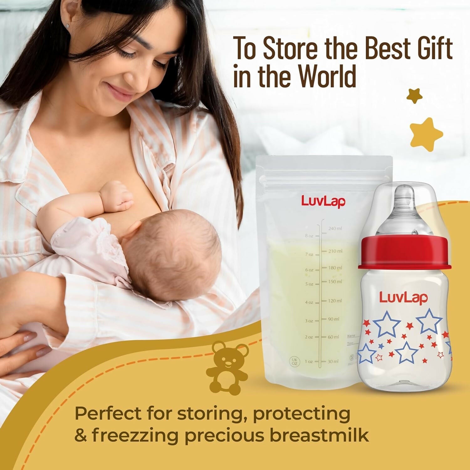 LuvLap Baby Breast Milk Storage Bags - Distacart
