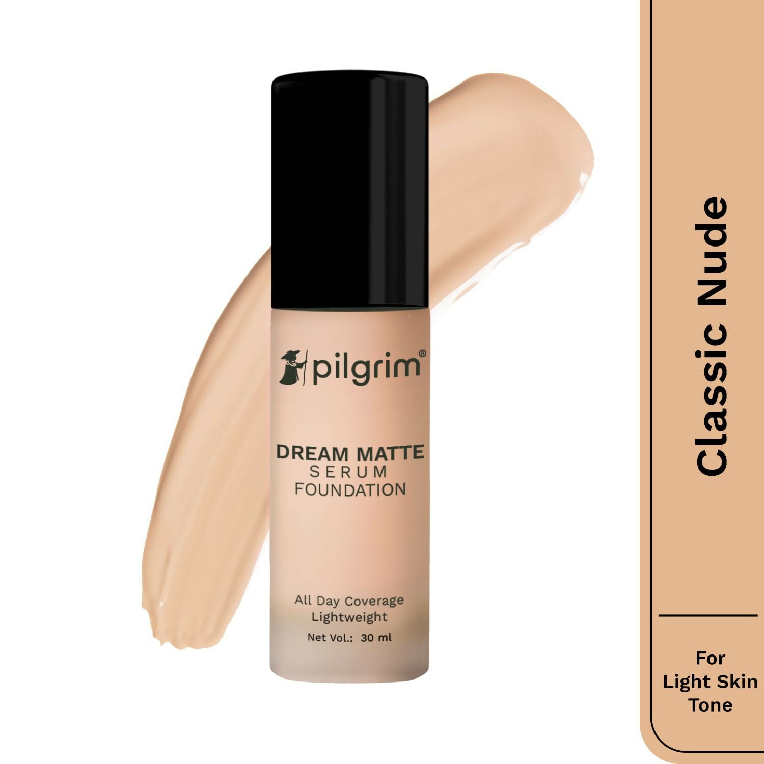 Pilgrim Dream Matte Serum Foundation With Matte & Poreless All Day Coverage Lightweight - Classic Nude - Distacart