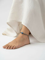 Thumbnail for NVR Women Evil Eye Silver Plated Artificial Beads Anklet - Distacart