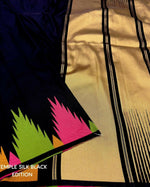 Thumbnail for Preksha Creation Banarasi Women Black Saree With Zari Work - Distacart